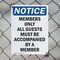 Signmission Members Only All Guests Must Be OSHA Notice Sign, Plastic, 7in W x 10in L, 2PK OS-2PACK-NS-P-710-V-14202 - alternate 2